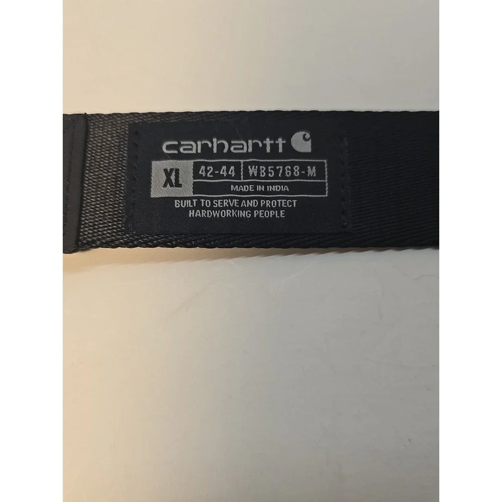 Carhartt Nylon Webbing Ladder Lock Belt Heavy Duty Work Belt Black Mens XL 42-44